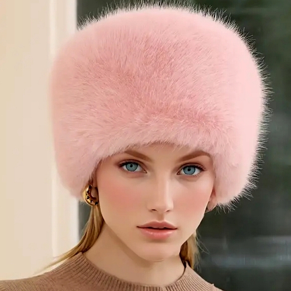 New Pink Warm Gorgeous Faux Fur Winter Bucket Scully Hat NWT - Picture 1 of 1